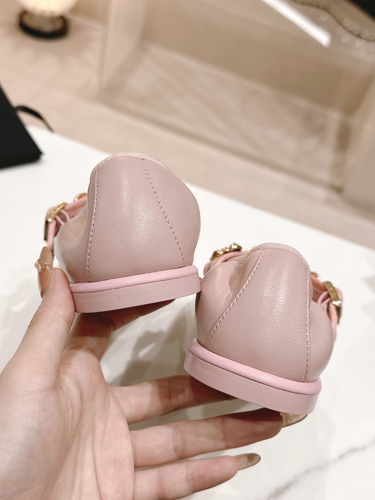 Bagsaaa Ch**el Mary Janes G45778 Pink