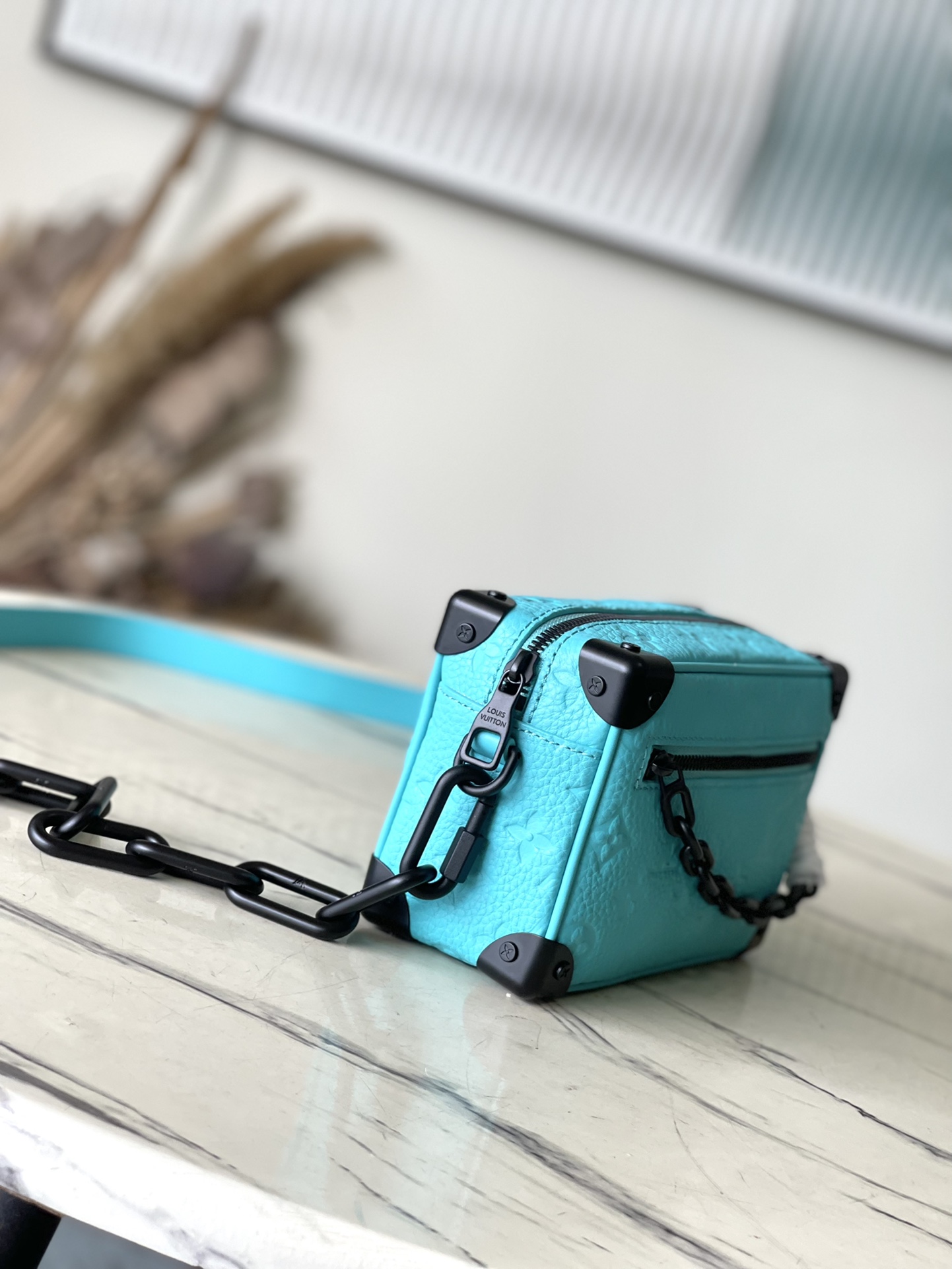 Bagsaaa LV M11673 Mini Soft Trunk Turquoise - 18.5cm