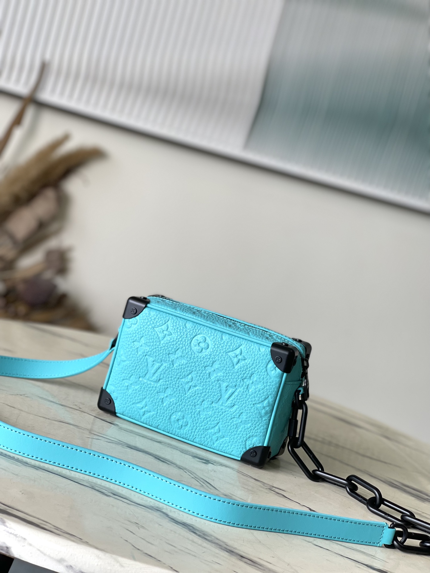 Bagsaaa LV M11673 Mini Soft Trunk Turquoise - 18.5cm